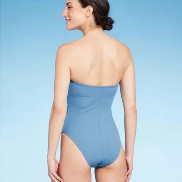 Shade & Shore Blue One Piece Swimsuit NWT - Picture 2 of 10